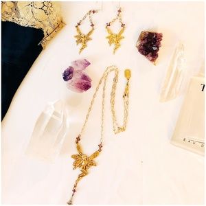 Vintage Pididdly Links Fairy Necklace/Earrings Set